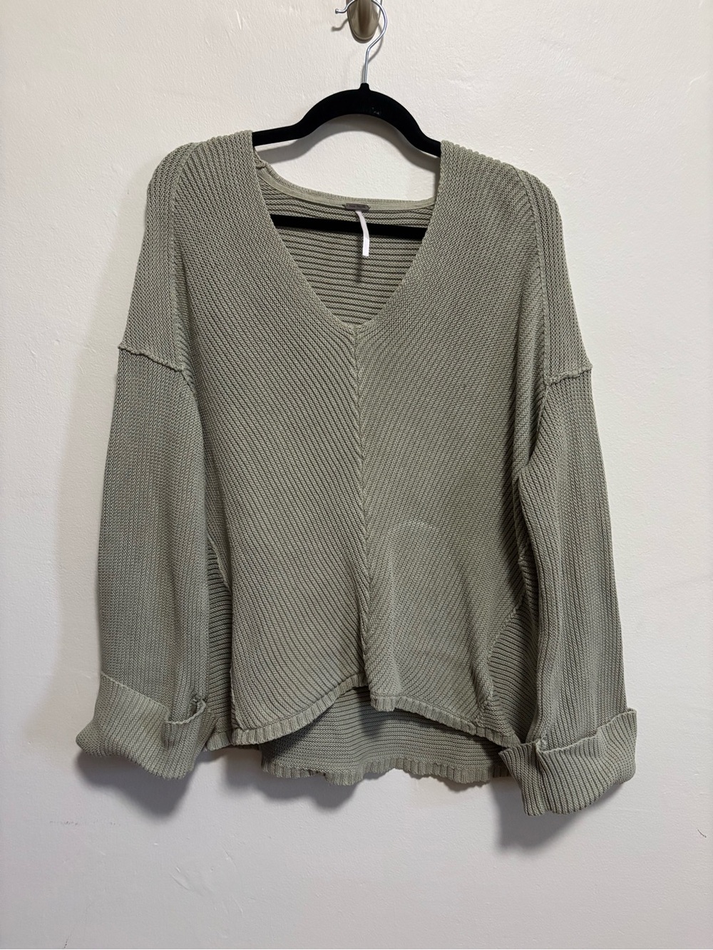 Free People La Brea V-Neck Knit Sweater
